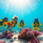 Learning how to scuba dive in Fiji
